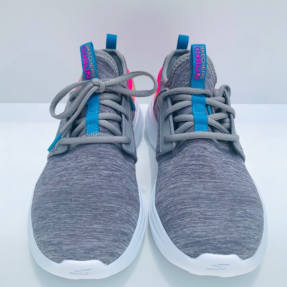 SKECHERS GOrun Fast Lively Women Gray Sneakers - Picture 9 of 9